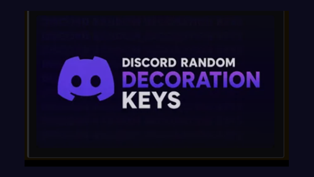 Discord Random Decoration Keys